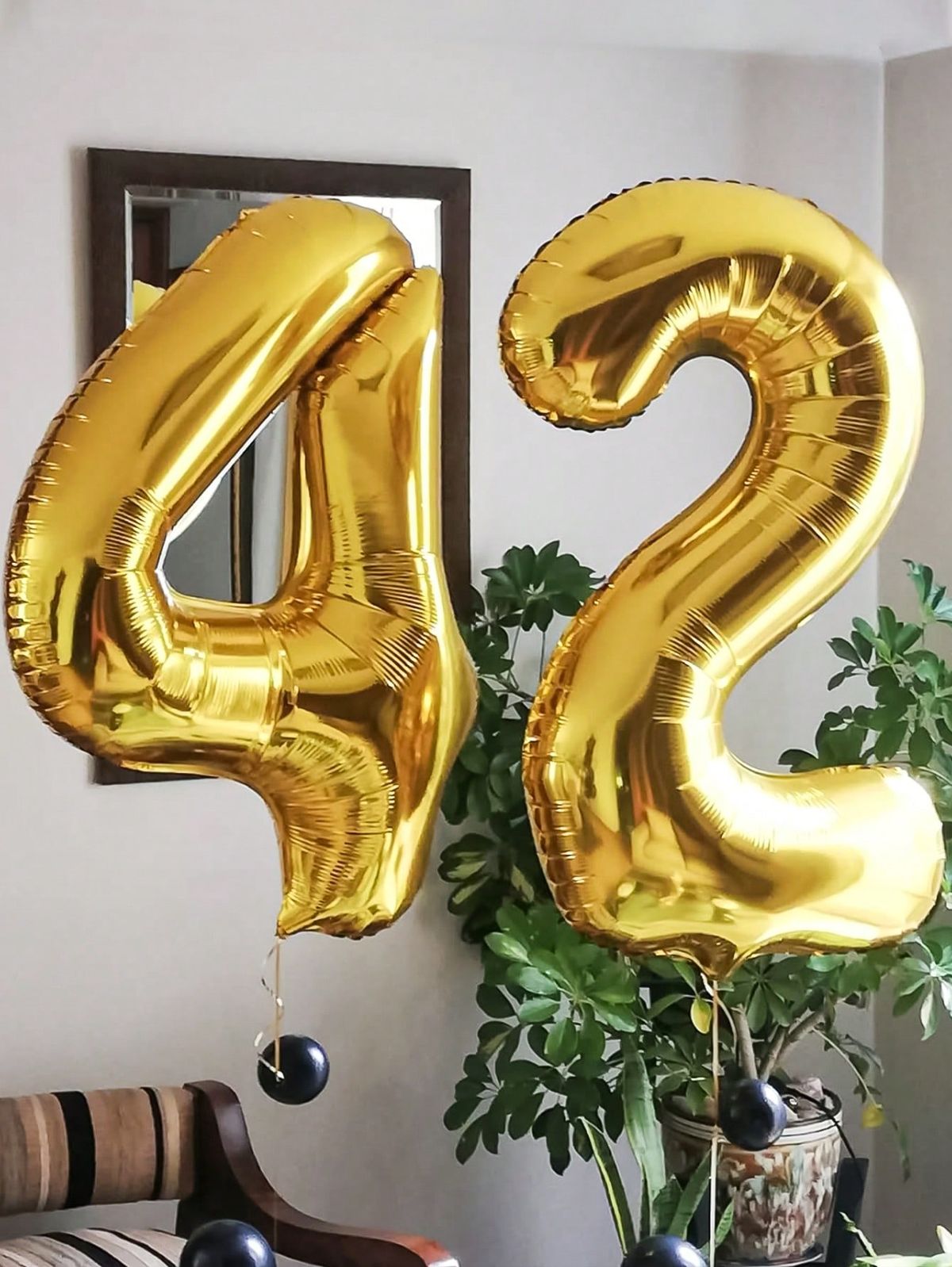 Balon din folie, cifra aniversara 1, 90 cm