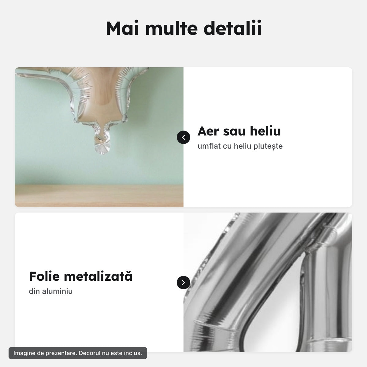 Balon folie argintie, cifra 4 – Mai multe detalii