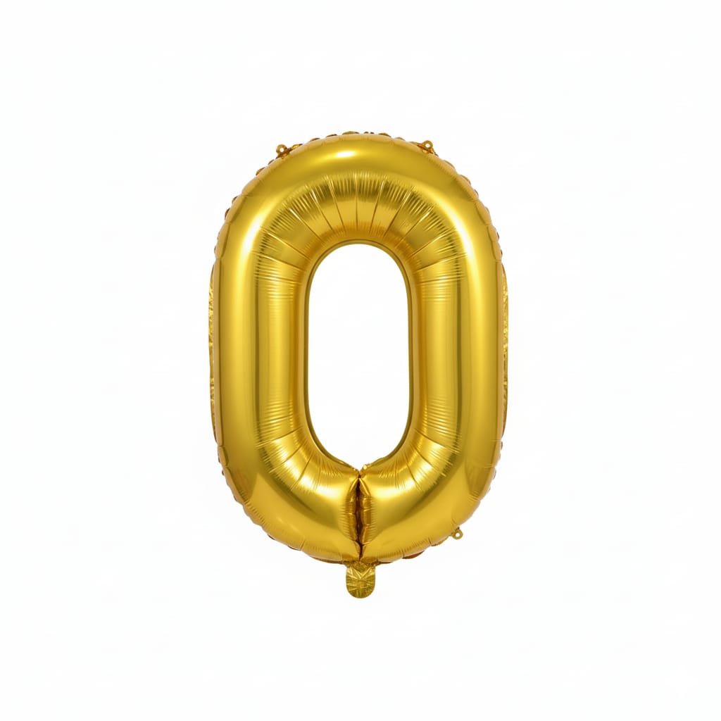 Balon din folie, cifra aniversara 0, 80 cm 1