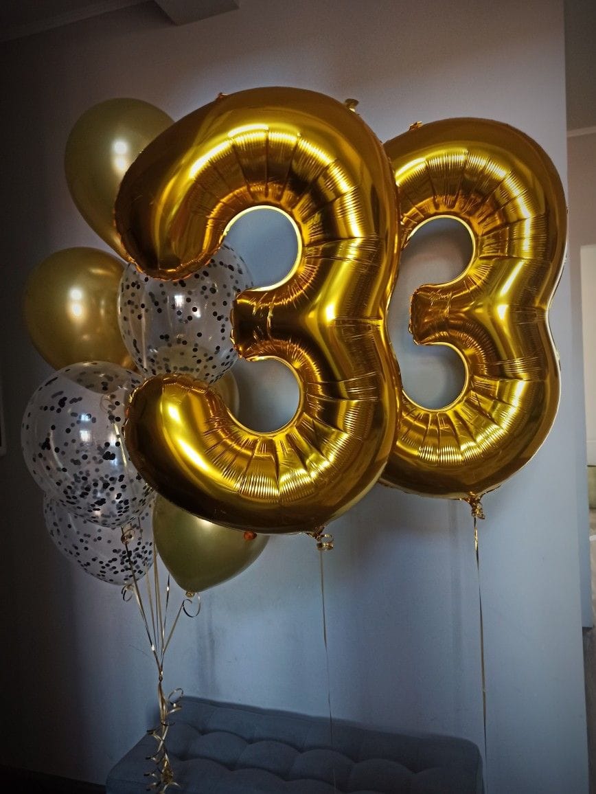 Balon din folie, cifra aniversara 3, 90 cm 5