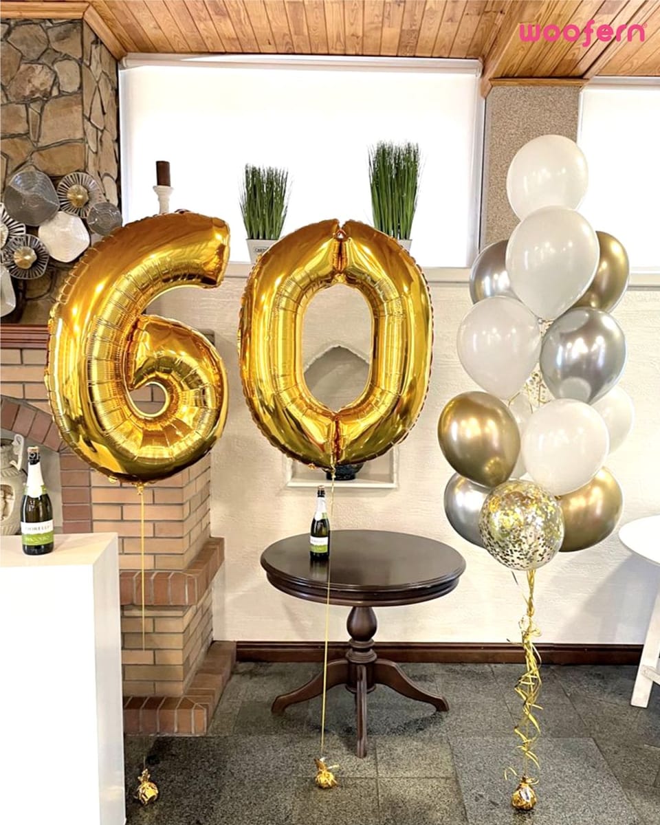 Balon din folie, cifra aniversara 6, 85 cm 3
