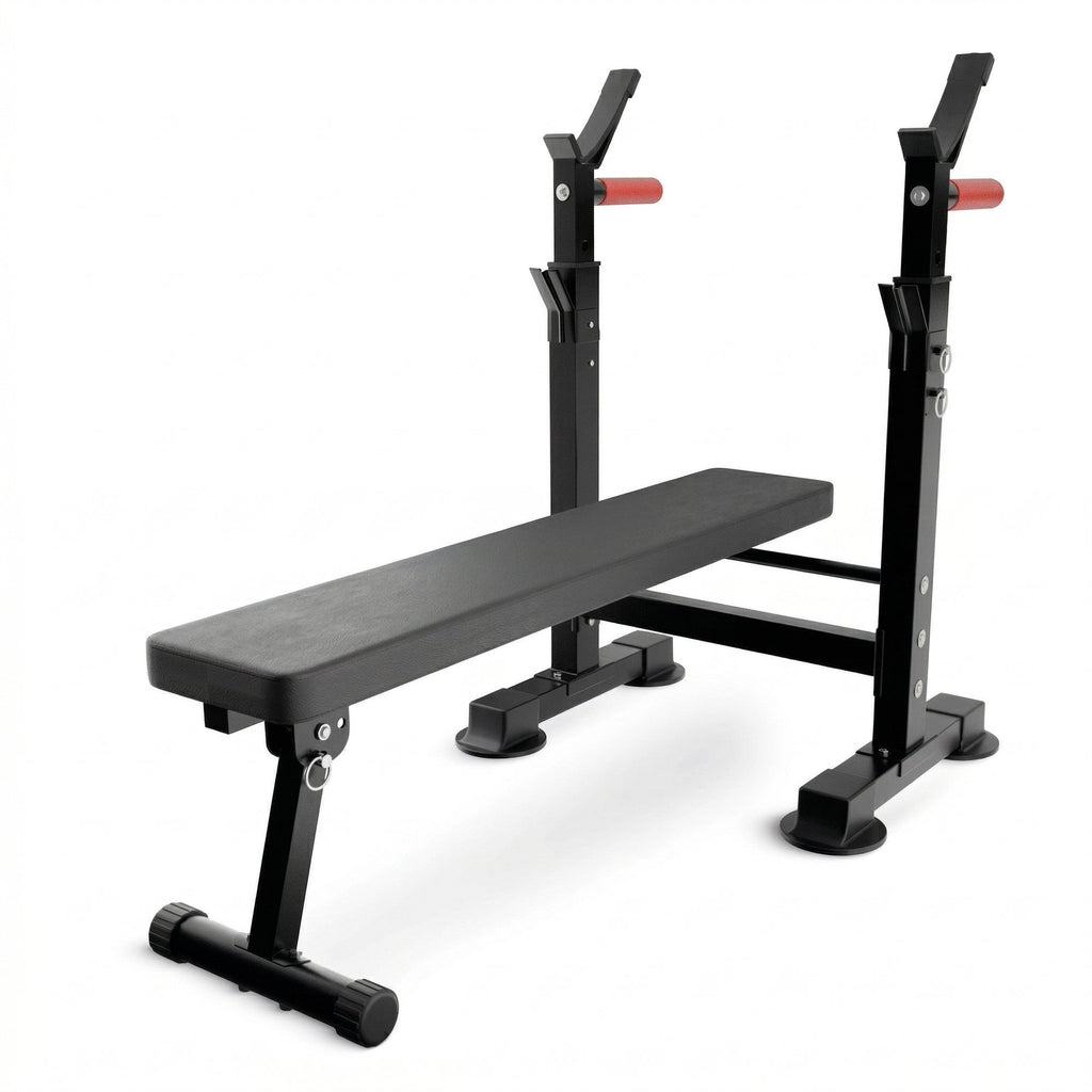 Banca de Haltere Pliabila cu Suport PRO+, Negru, Sarcina Maxima 230kg 1