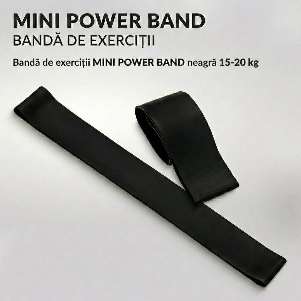 Banda Elastica Fitness Mini Power Band, 1.2 mm, Rezistenta Mare (15-20 kg) 6