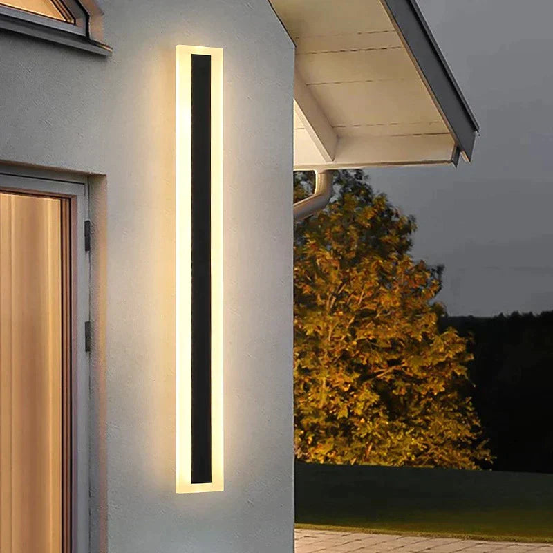 Bara luminoasa LED SLIM exterior IP65 60cm, 220V, neagra, alb natural, pentru fatada si terasa