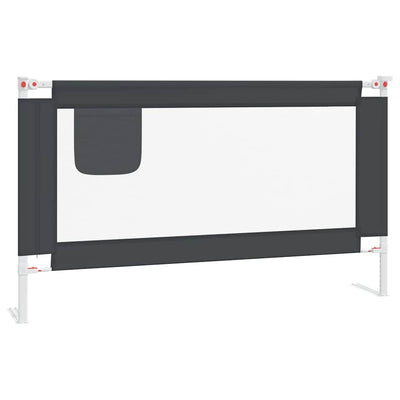 Bariera de Protectie Pat pentru Copii, 200 x 68 cm, Pliabila, Textil, Gri 1