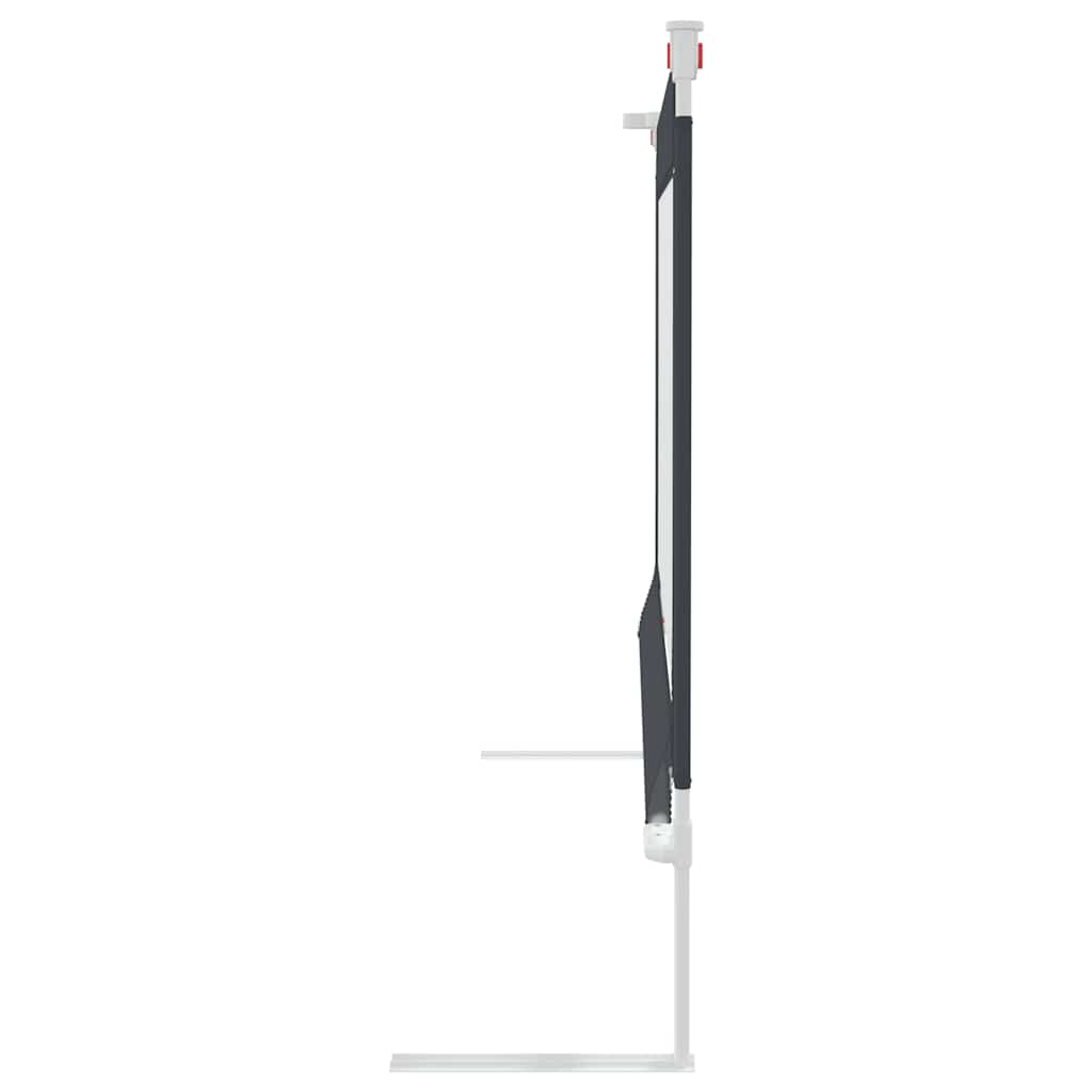 Bariera de Protectie Pat pentru Copii, 200 x 68 cm, Pliabila, Textil, Gri 3