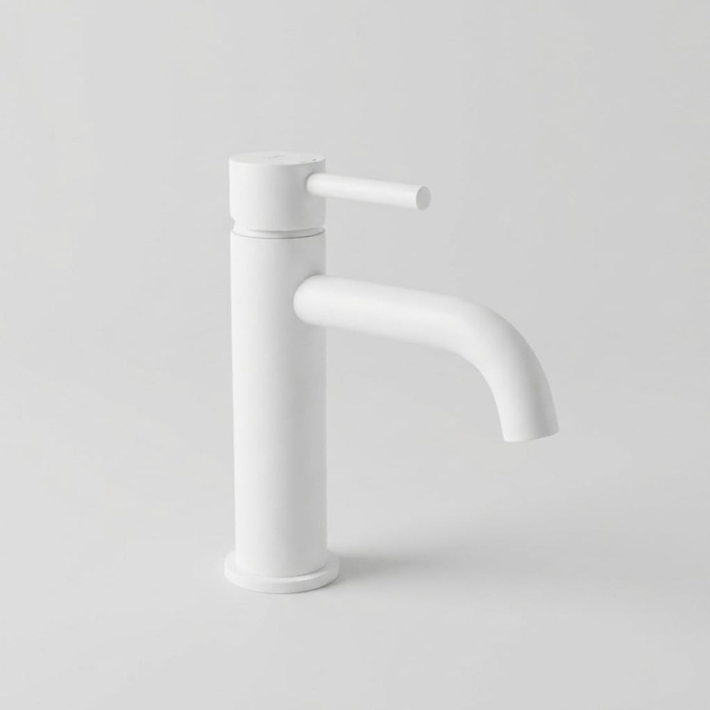 Baterie Lavoar Alb Lucios White Low, Montaj pe Lavoar, Design Modern Compact 1