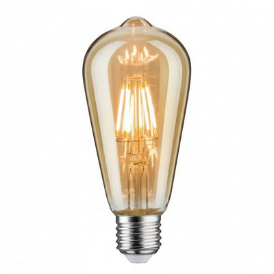 Bec LED E27 Vintage ST64 6W, Sticlă Amber, Lumină Alb Cald, Filament Decorativ 1