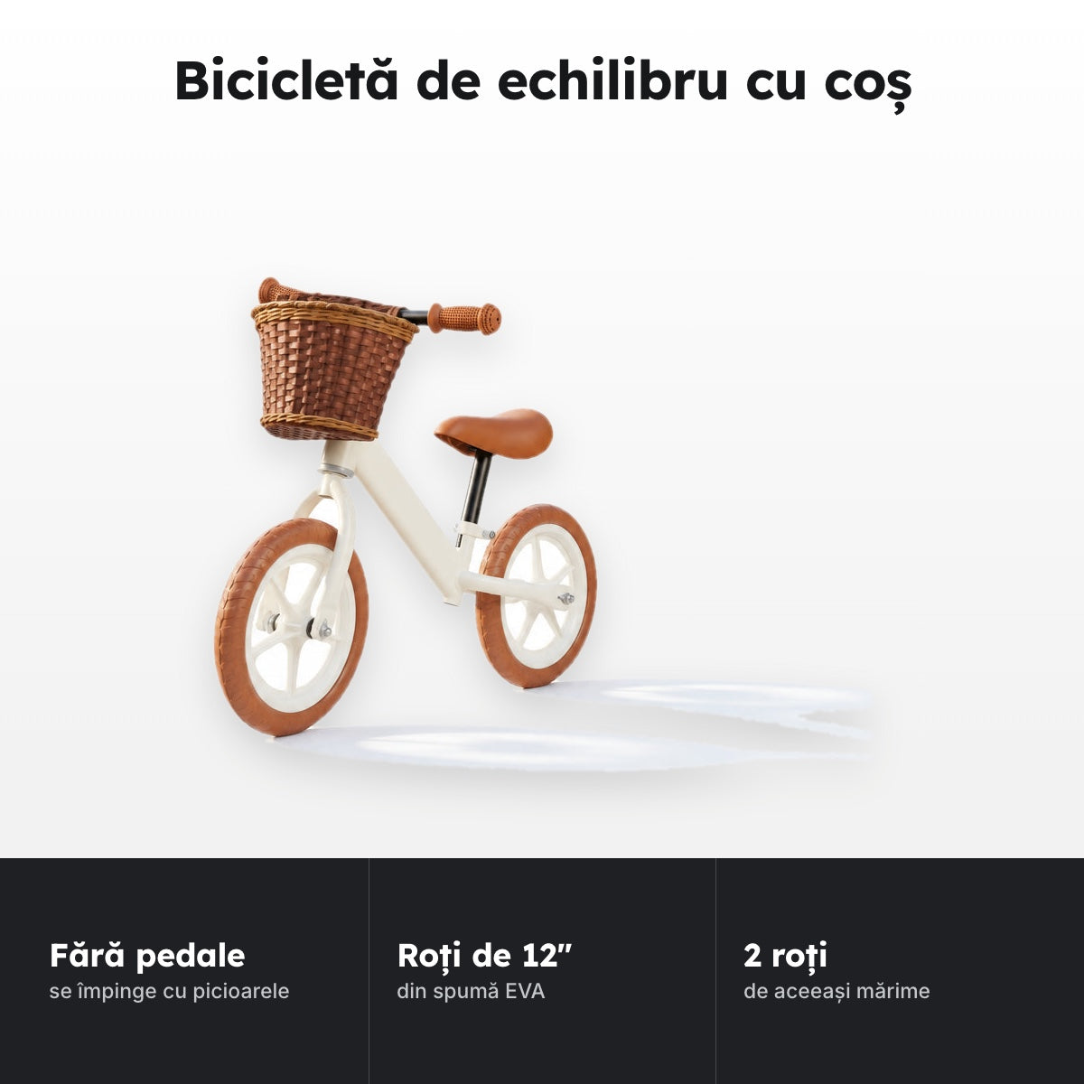 Bicicletă de echilibru cu coș – Bicicletă de echilibru cu coș