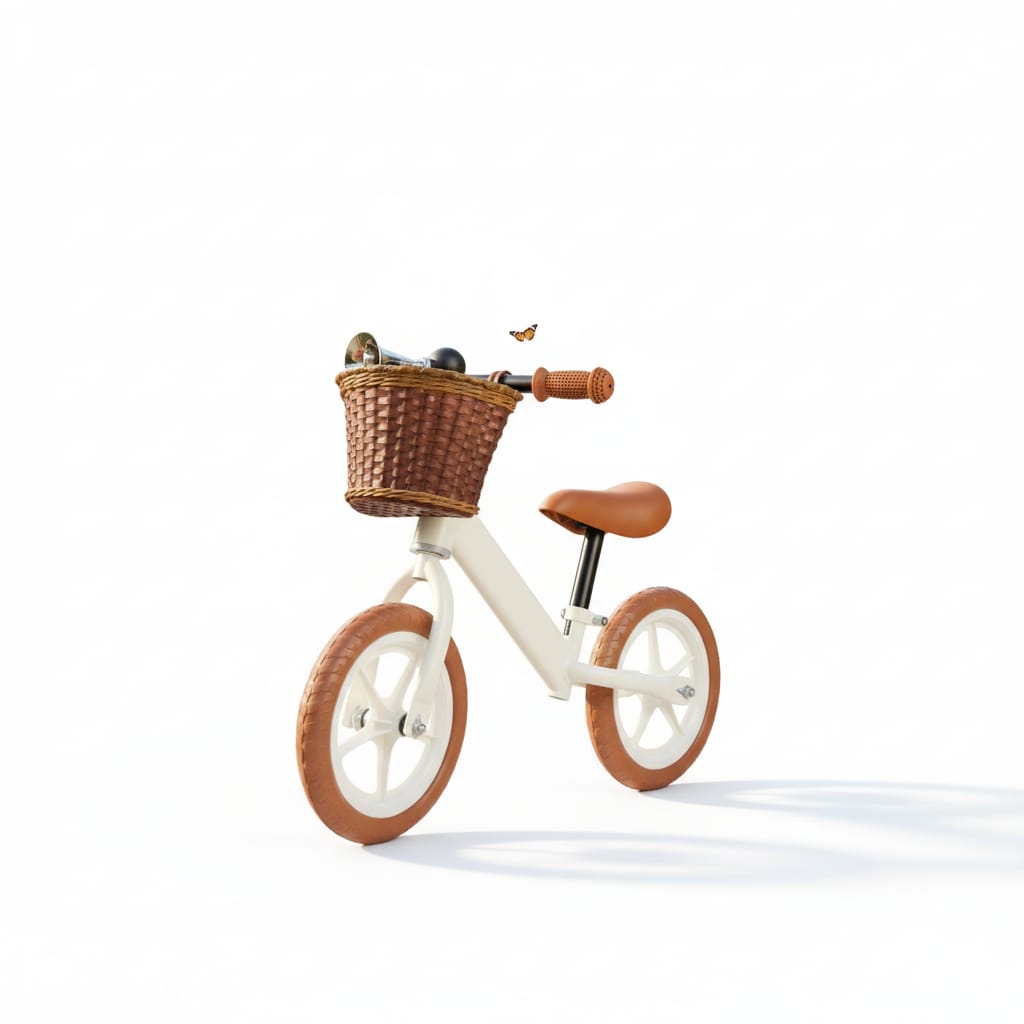 Bicicleta de echilibru fara pedale cu cos si claxon, pentru copii, 4 roti stabile 1