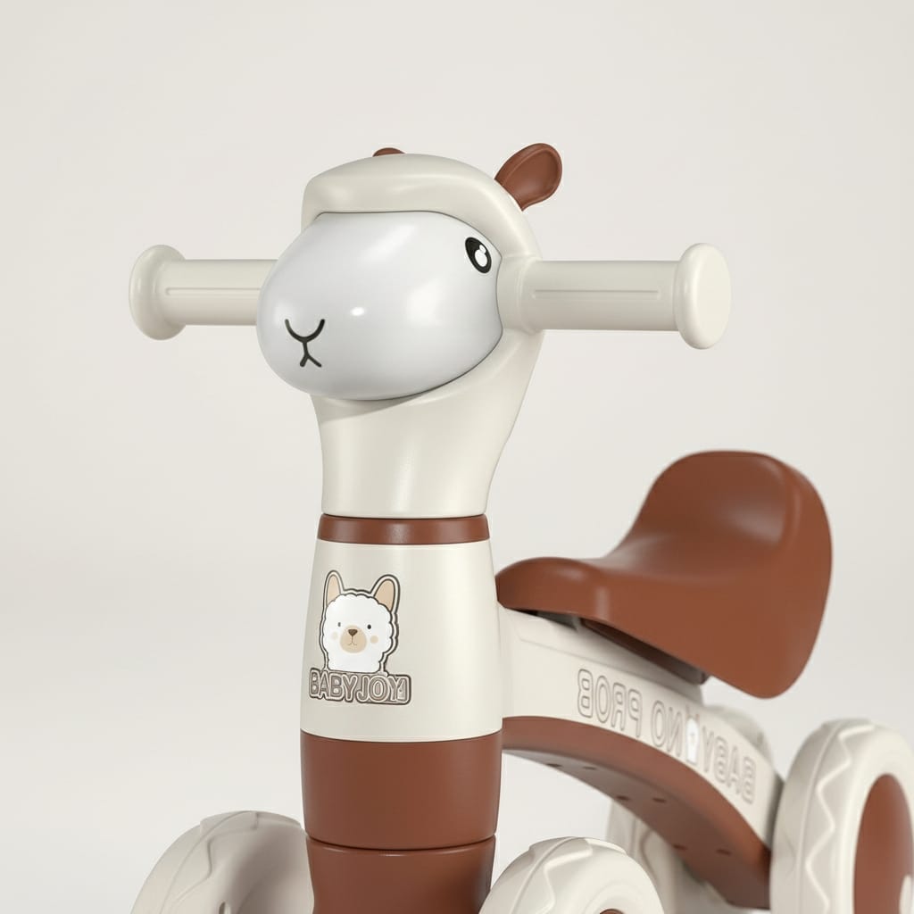 Bicicletă fără pedale pentru copii, 4 roți, lumini și muzică, design ergonomic 5