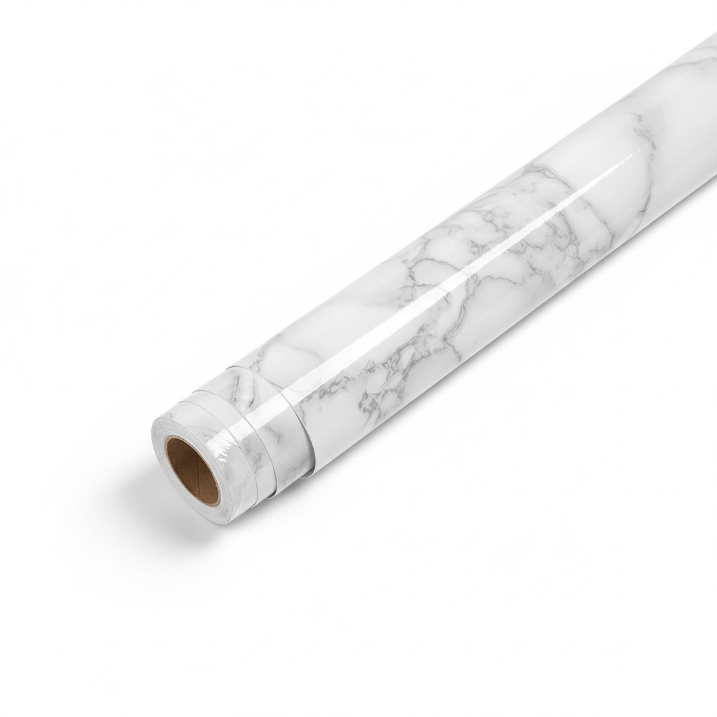 Rola tapet PVC autoadeziv 60x300 cm – marmura alb cu gri