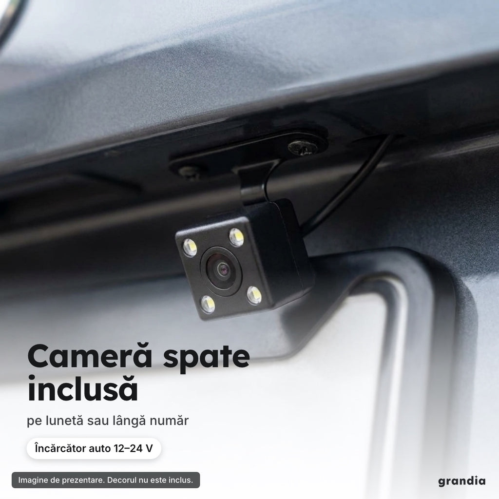 Cameră auto tip oglindă, față-spate – Cameră spate inclusă