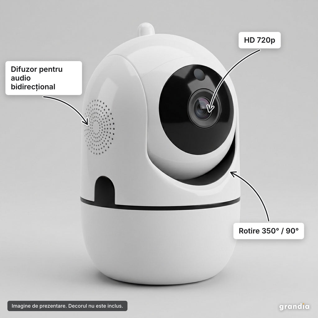 Cameră Wi-Fi de interior – elemente principale