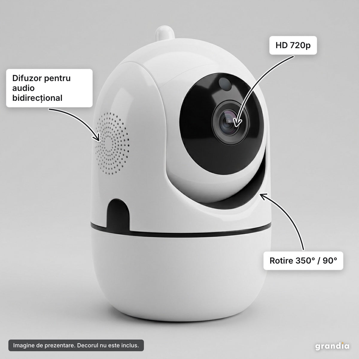 Cameră Wi-Fi de interior – elemente principale