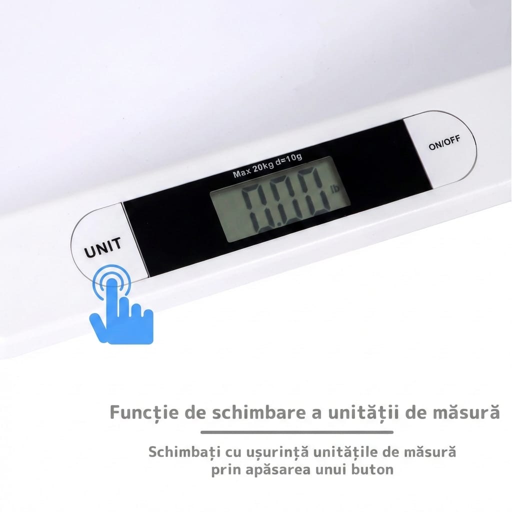 Cantar electronic bebeluși LCD, Eco Friendly, picioare anti-alunecare, max 20 kg 3