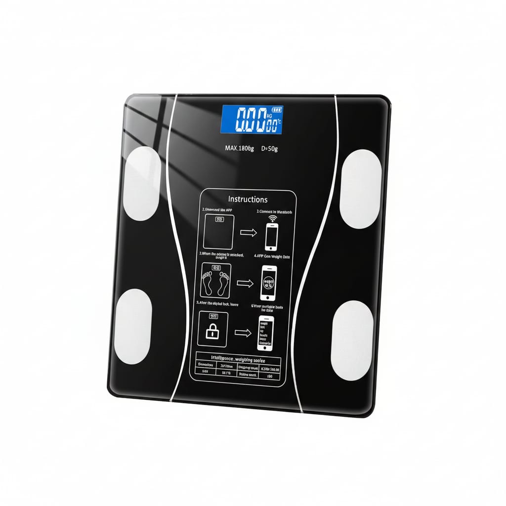 Cantar smart cu app, IMC/grasime/musculara, 180 kg 1