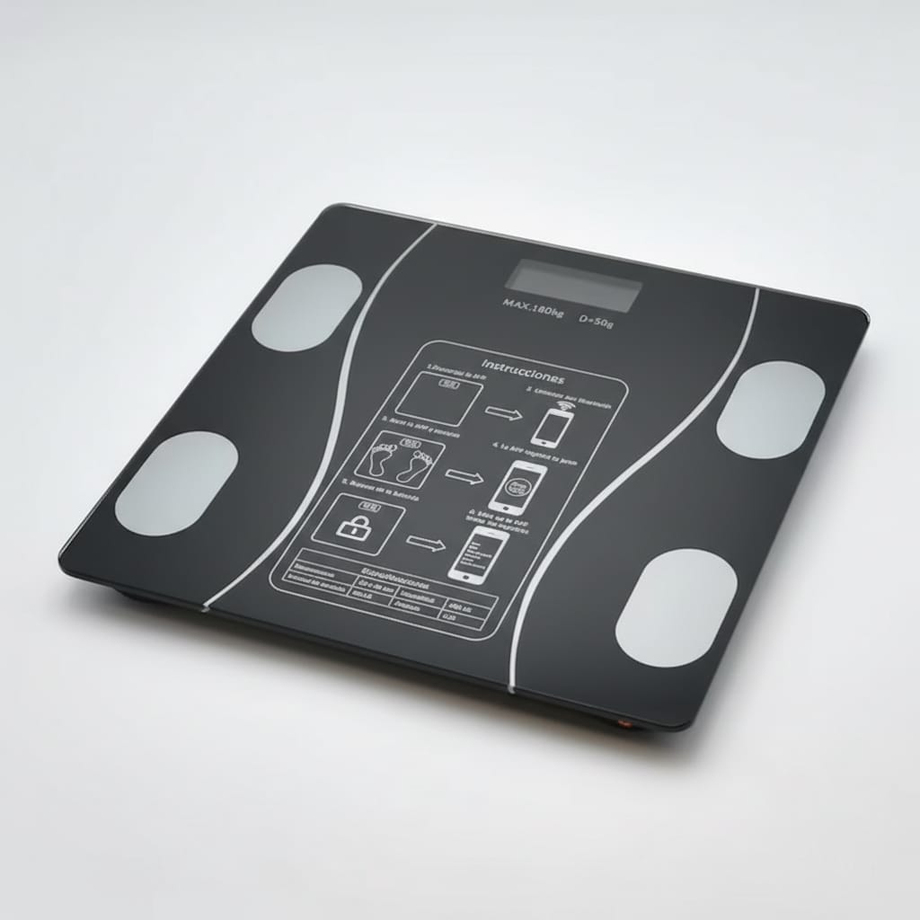 Cantar smart cu app, IMC/grasime/musculara, 180 kg 3