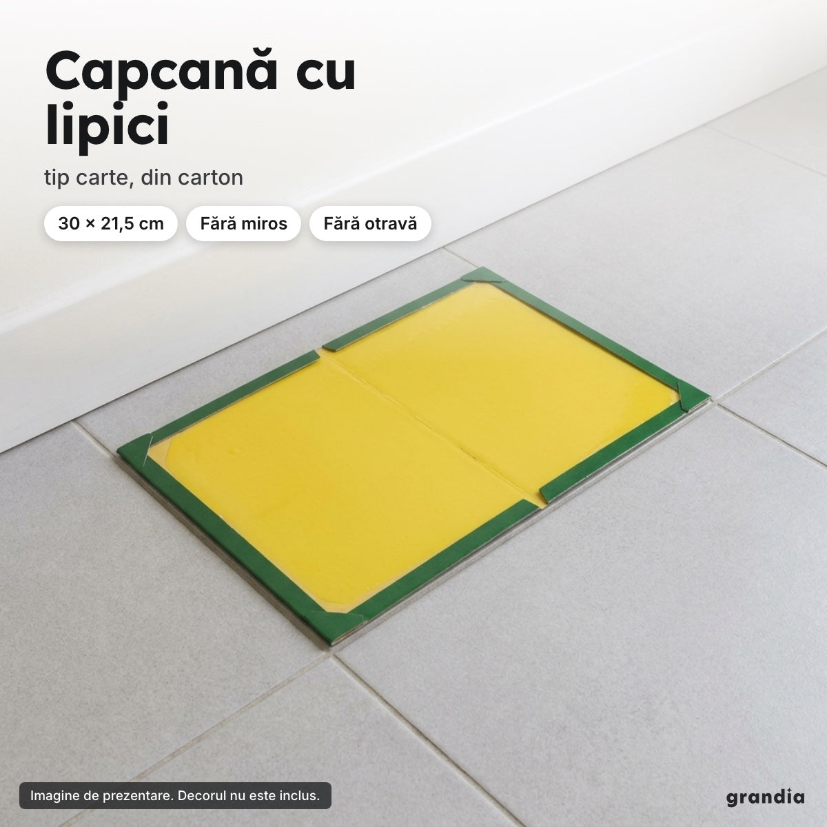 Capcană cu lipici tip carte, 30 × 21,5 cm deschisă – Capcană cu lipici