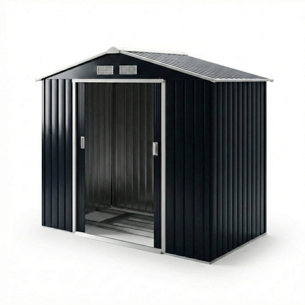 Casuta de Gradina Depozitare Unelte din Tabla de Otel, Magazie de Gradina din Otel cu Usi Glisante - Imagine 2
