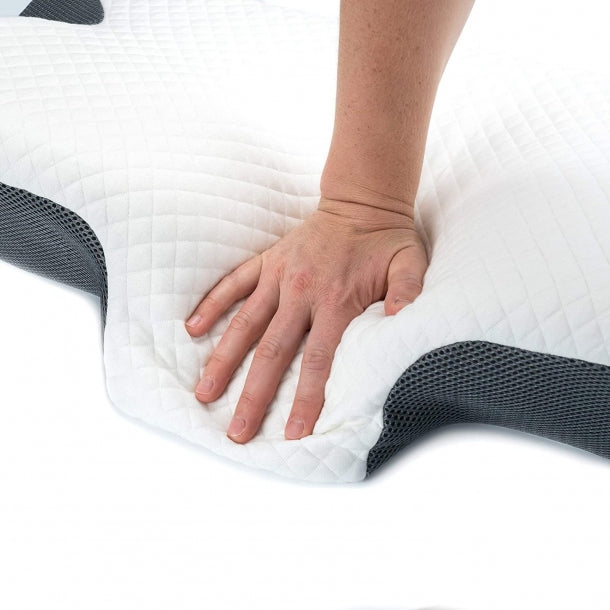 Perna ortopedica cervicala din spuma cu memorie, suport gat si coloana, pentru somn odihnitor