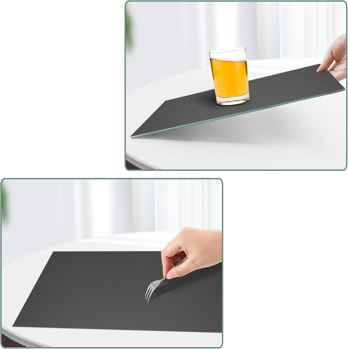 Covoras antiderapant pentru frigider, din EVA, impermeabil, 50×300 cm, gri 3