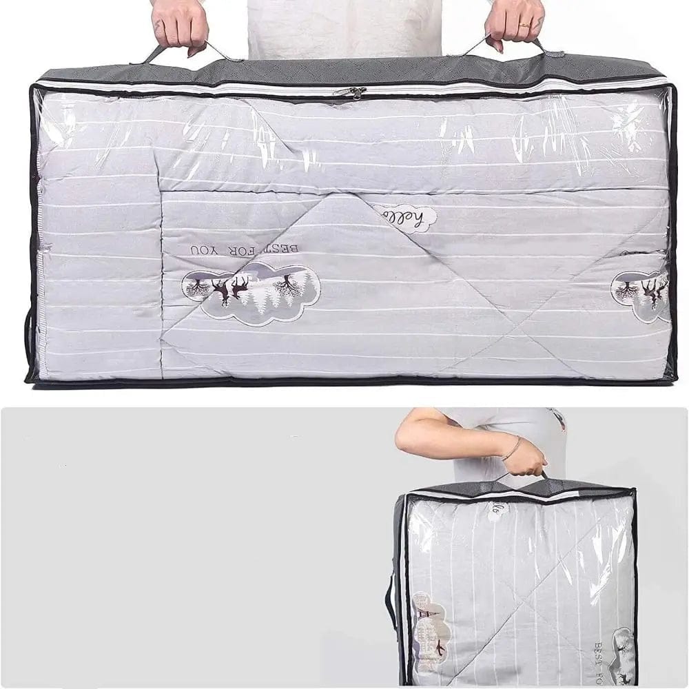 Cutie de depozitare pliabila pentru haine, 100 x 50 cm, protectie anti-praf si organizare sub pat 4