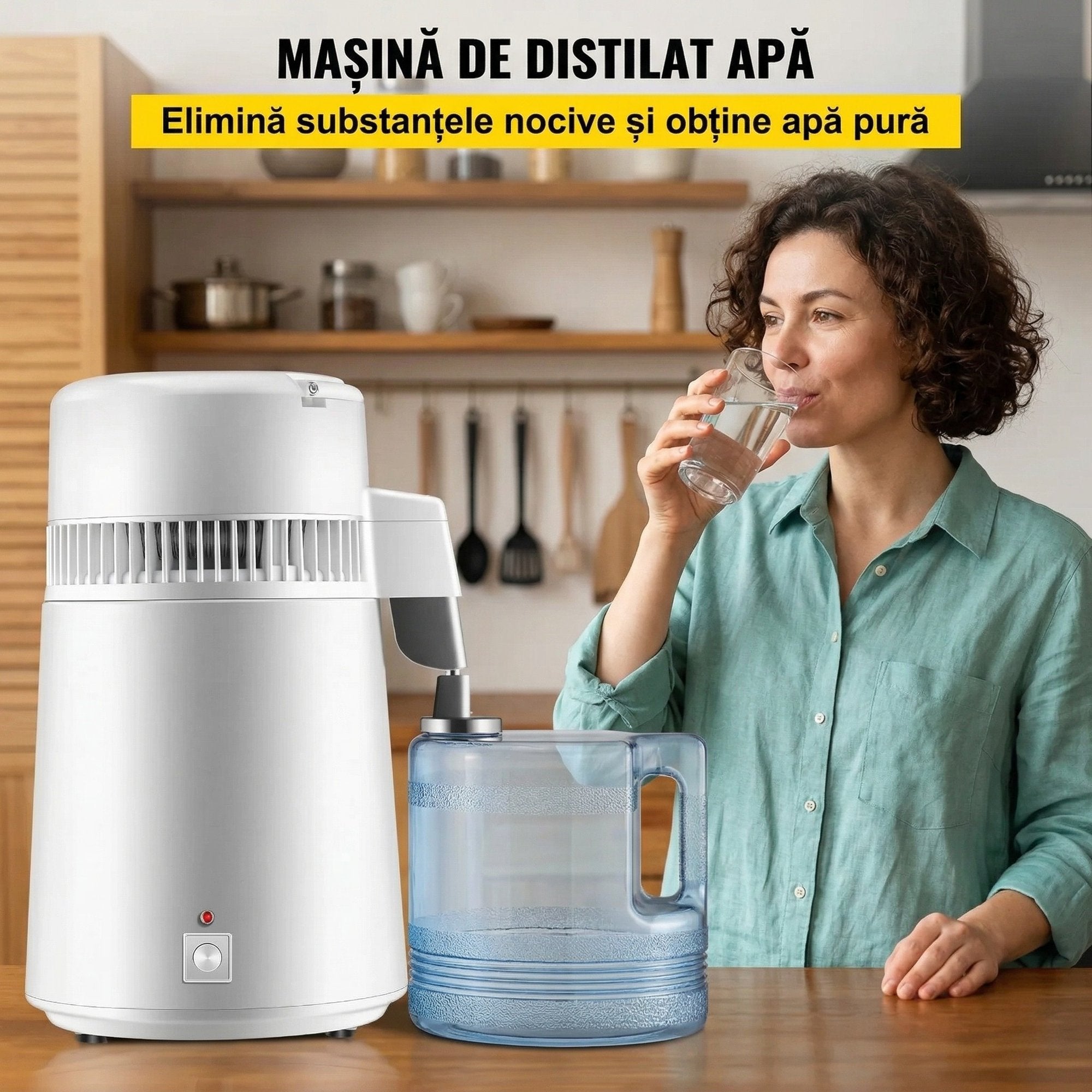 Distilator de Apa 4L, 750W, Inox, Eficienta Superioara, Ideal pentru Acasa si Birou 4