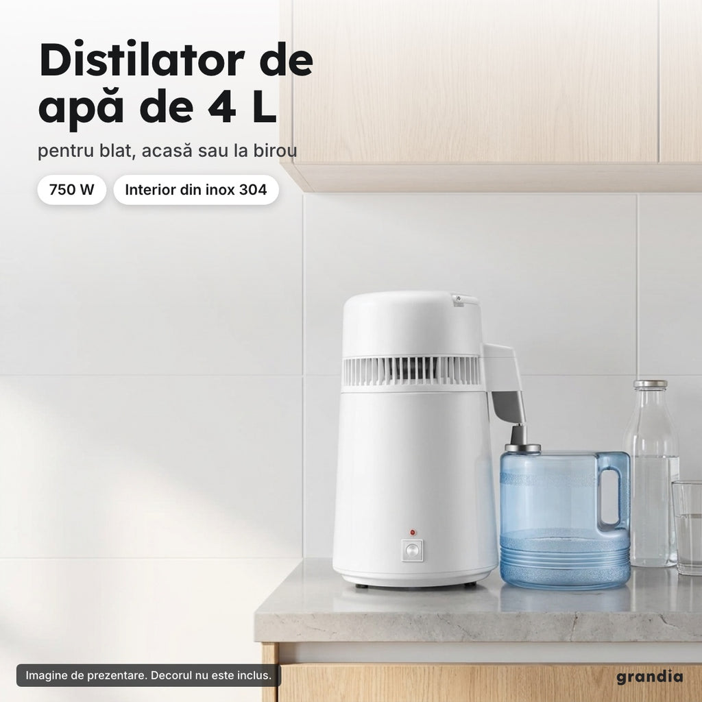 Distilator de apă 4 L, 750 W – Distilator de apă de 4 L