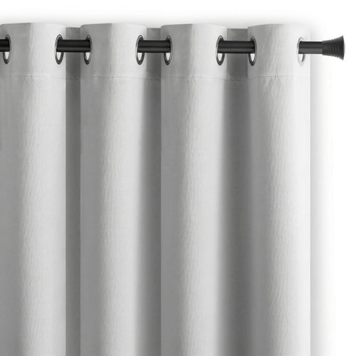Draperie Blackout Alba cu Inele Argintii 140x244 cm – Opacitate 90% 1