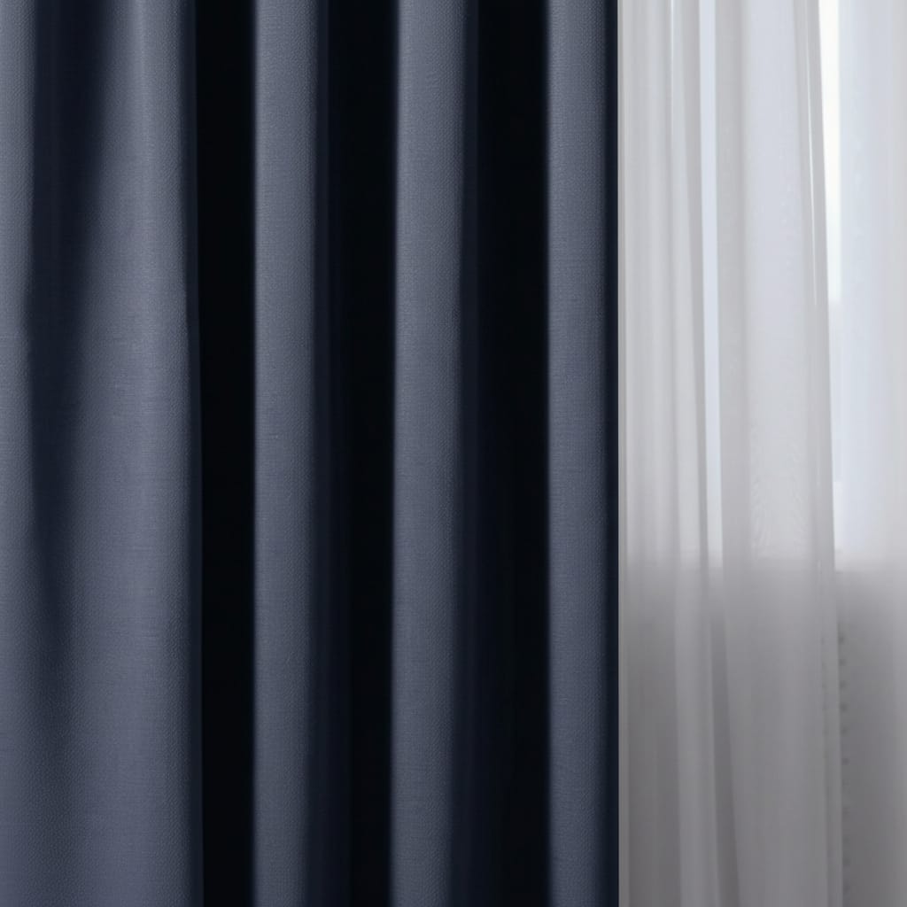 Draperie Blackout cu rejansa Albastru Indigo 140x262 cm – Opacitate 90% 7