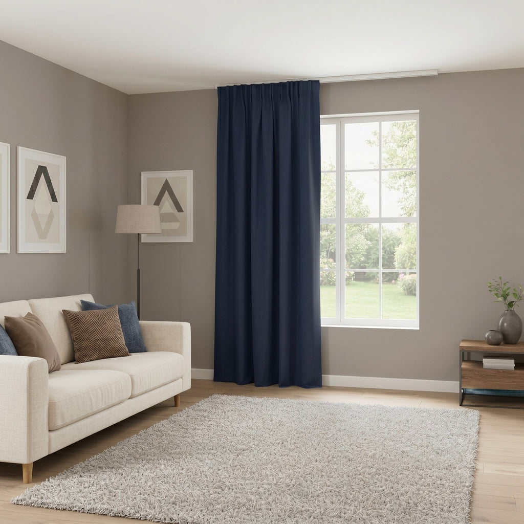 Draperie Blackout cu rejansa Albastru Indigo 140x262 cm – Opacitate 90% 8