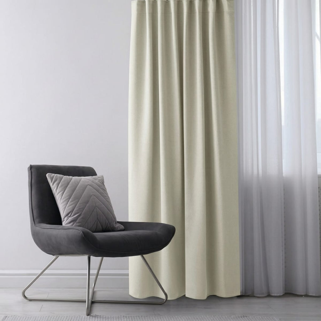 Draperie Blackout cu rejansa Crem 140x244 cm – Opacitate 90% 3