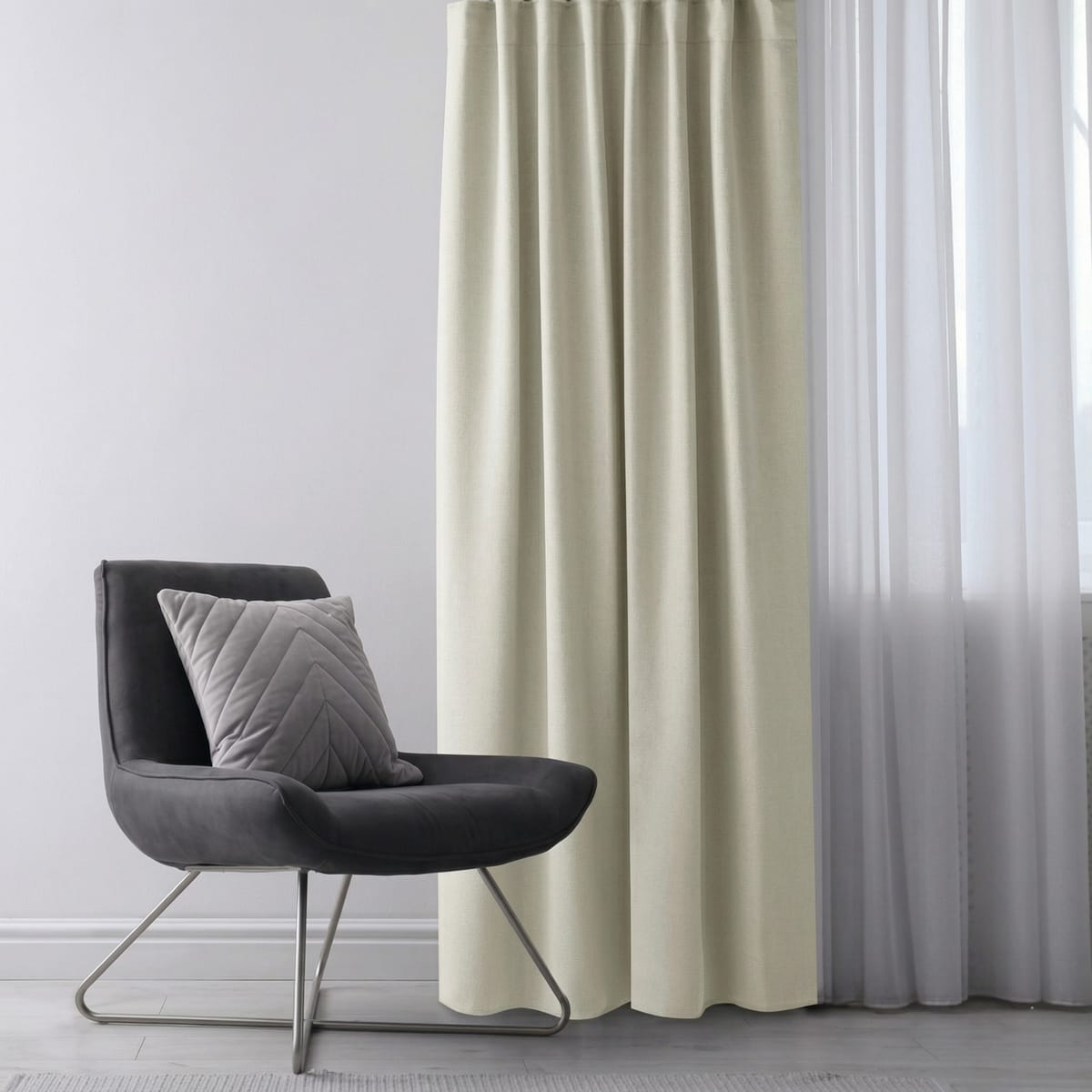 Draperie Blackout cu rejansa Crem 140x244 cm – Opacitate 90% 3