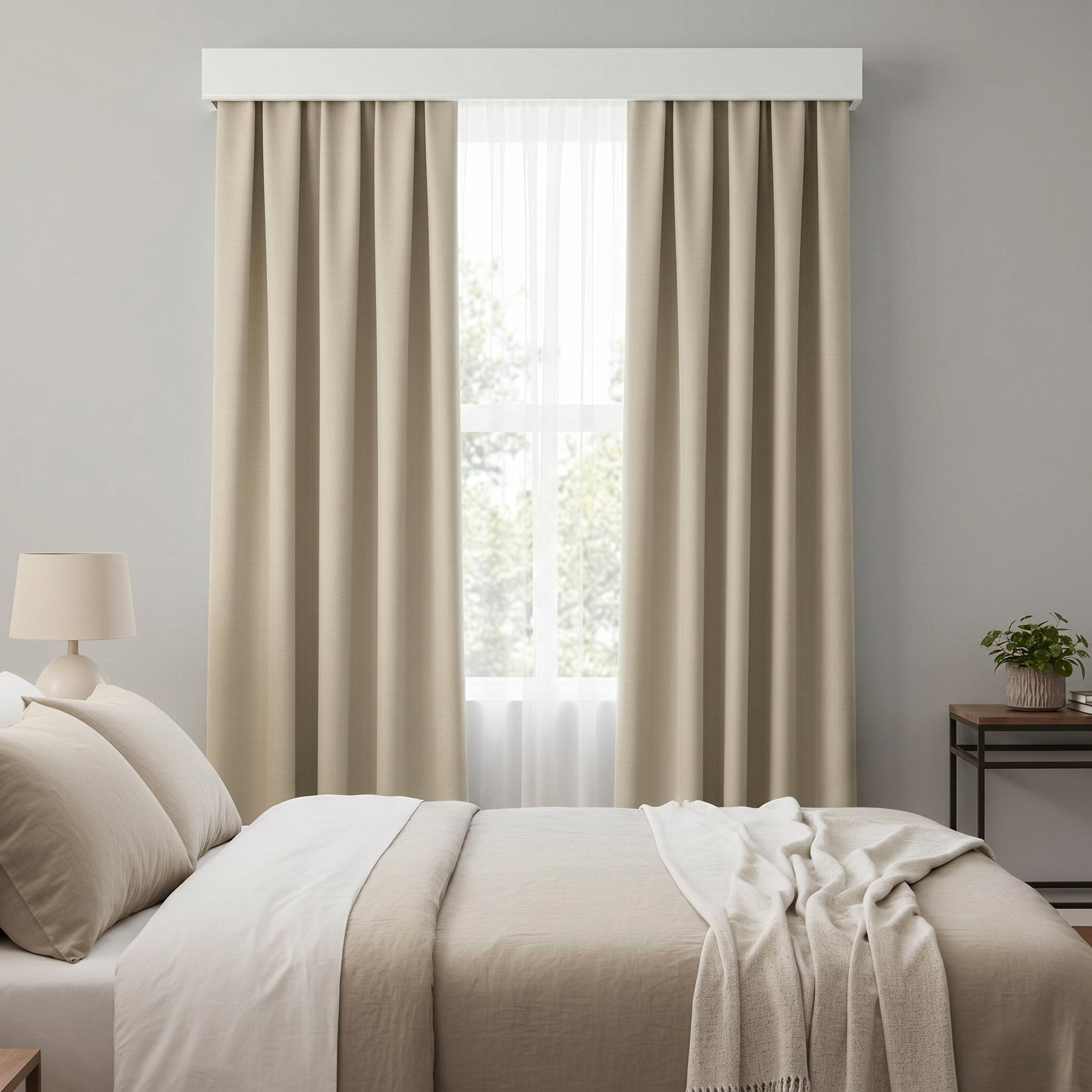 Draperie Blackout cu rejansa Crem 140x244 cm – Opacitate 90% 4