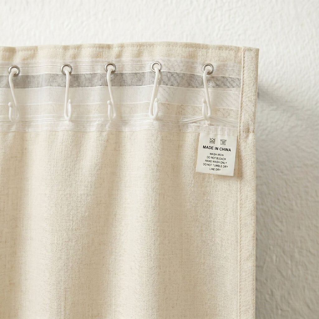 Draperie Blackout cu rejansa Crem 140x244 cm – Opacitate 90% 6