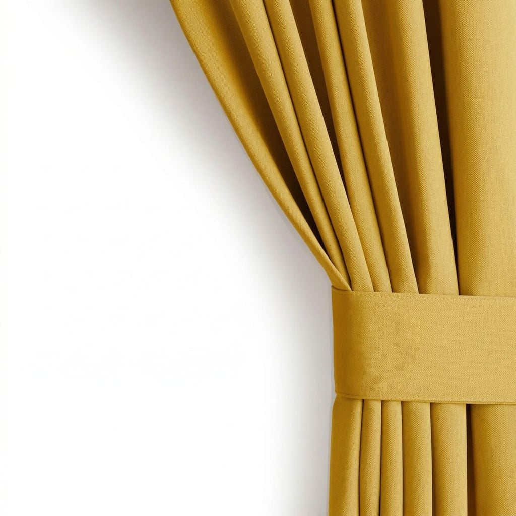 Draperie Blackout cu rejansa Galben Mustar 140x244 cm – Opacitate 90% 4