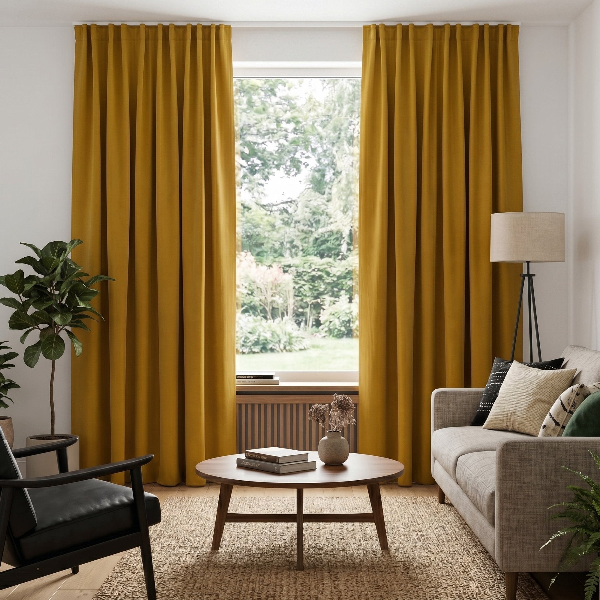 Draperie Blackout cu rejansa Galben Mustar 140x244 cm – Opacitate 90% 6