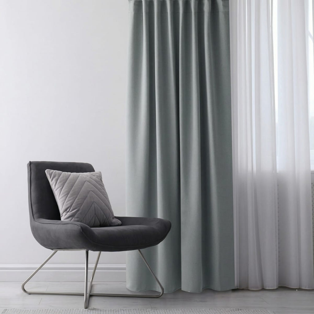 Draperie Blackout cu rejansa Gri 140x244 cm – Opacitate 90% 2