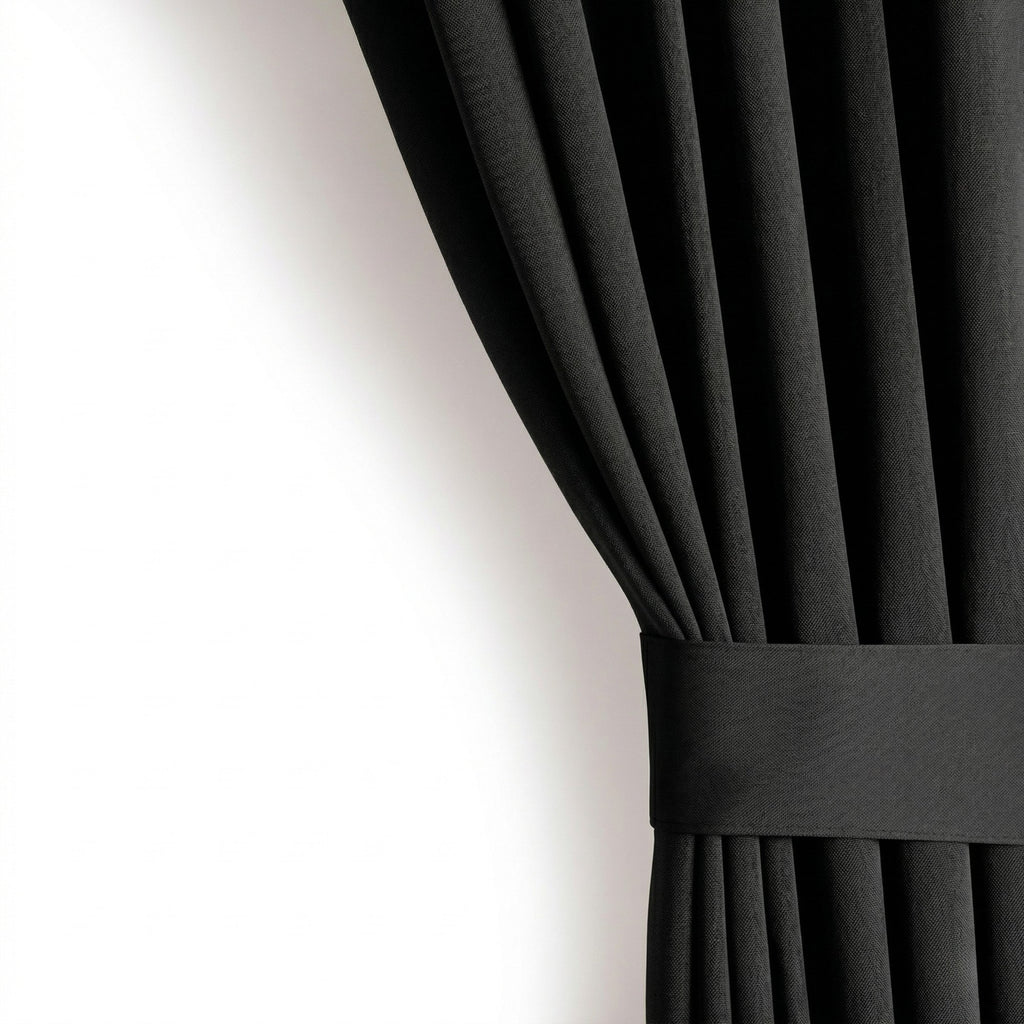 Draperie Blackout cu rejansa Neagra 140x244 cm – Opacitate 90% 2