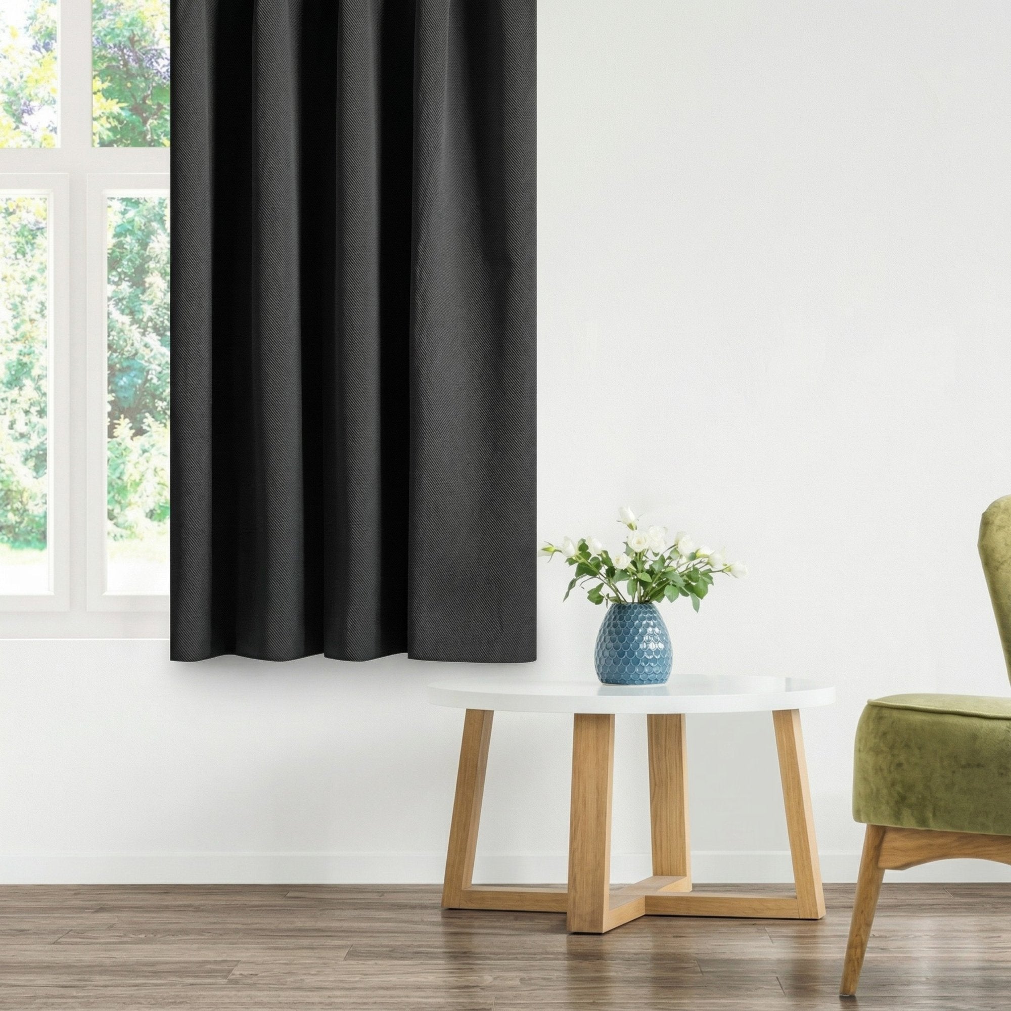 Draperie Blackout cu rejansa Neagra 140x244 cm – Opacitate 90% 3