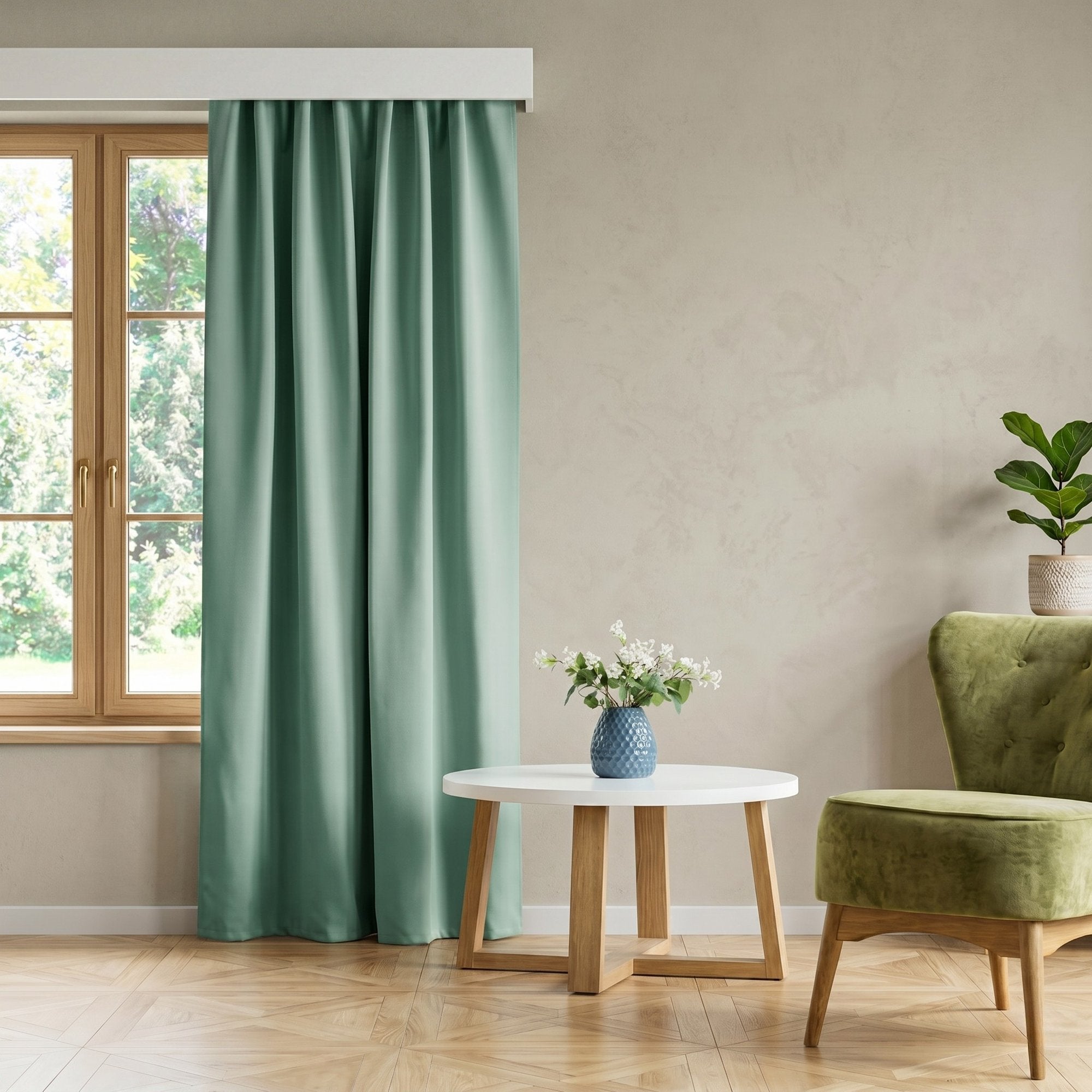 Draperie Blackout cu rejansa Verde Menta 140x262 cm – Opacitate 90% 7