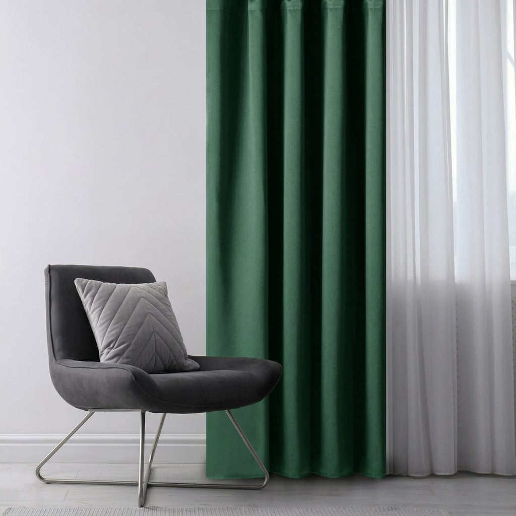 Draperie Blackout cu rejansa Verde Smarald 140x244 cm – Opacitate Ridicata 3