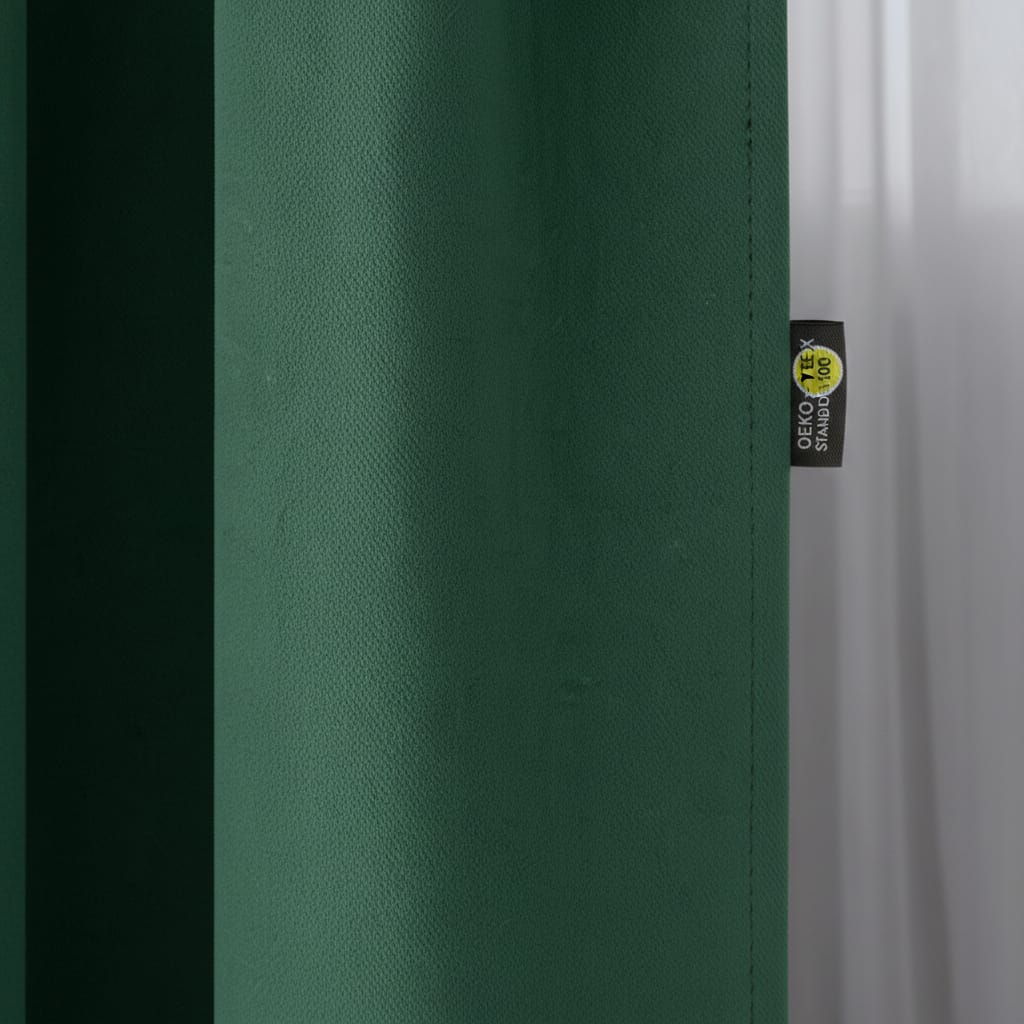 Draperie Blackout cu rejansa Verde Smarald 140x244 cm – Opacitate Ridicata 6