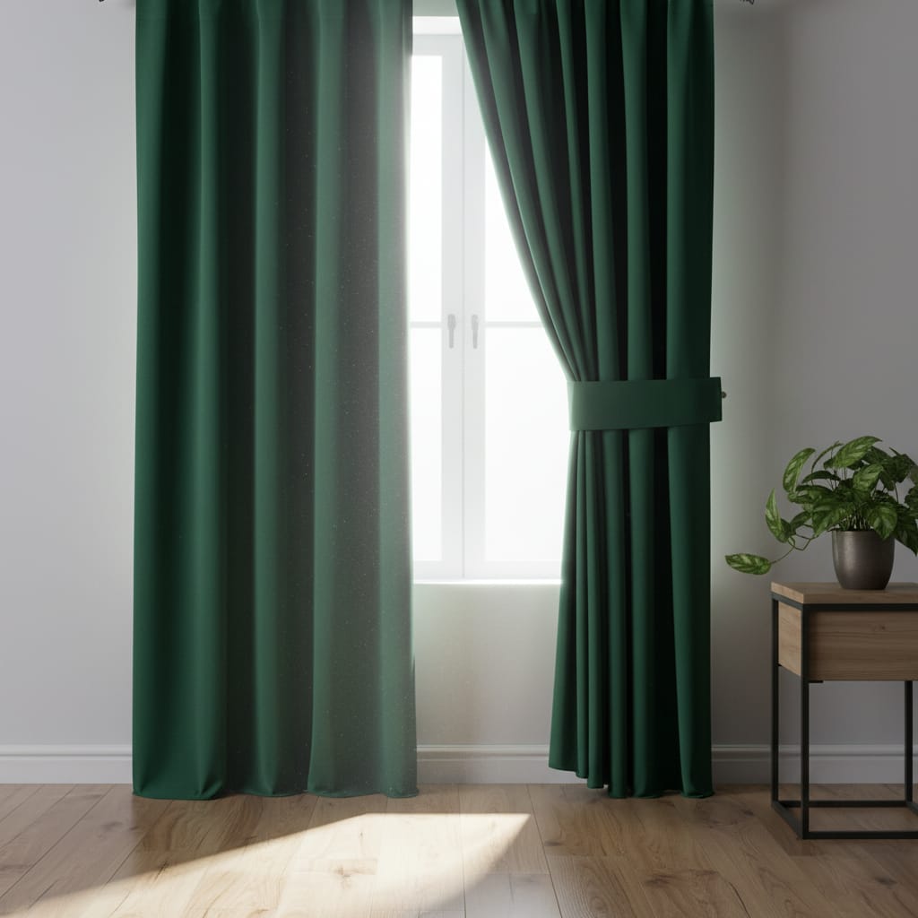 Draperie Blackout cu rejansa Verde Smarald 140x244 cm – Opacitate Ridicata 7