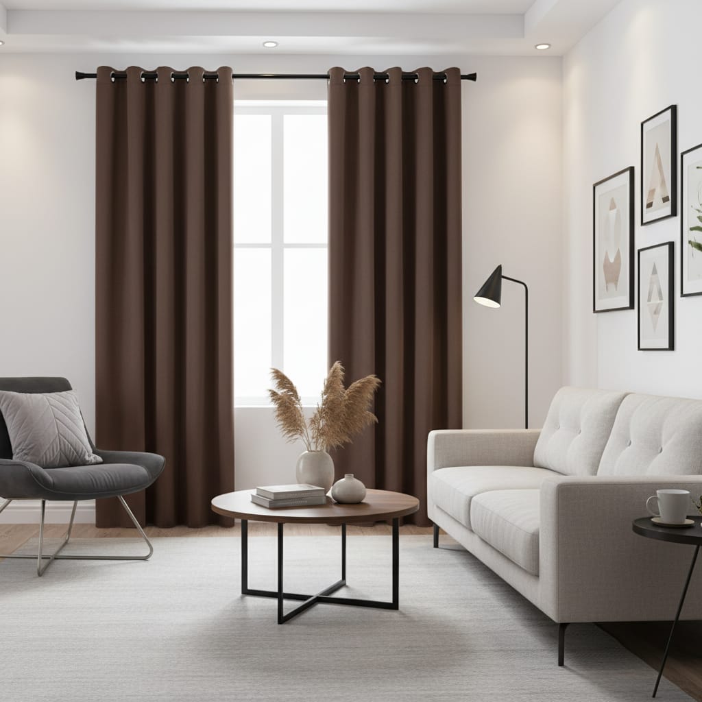 Draperie Blackout Maro cu Inele Argintii 140x244 cm – Opacitate 90% 5