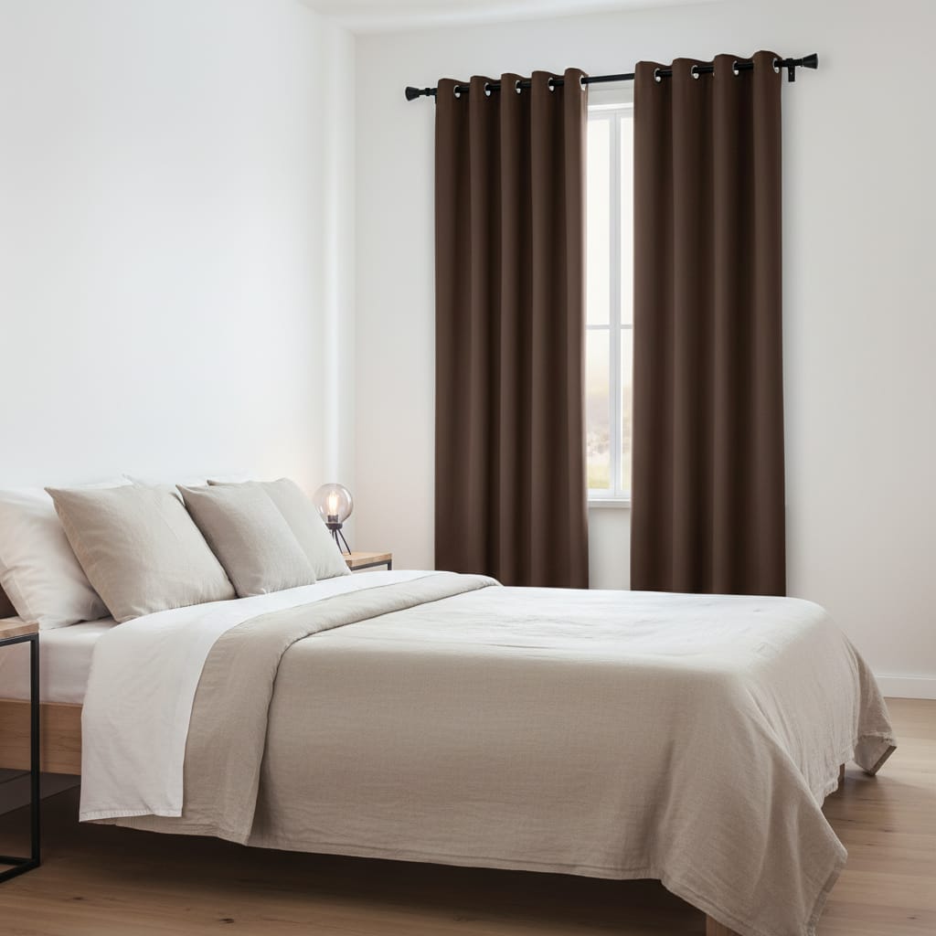 Draperie Blackout Maro cu Inele Argintii 140x244 cm – Opacitate 90% 6