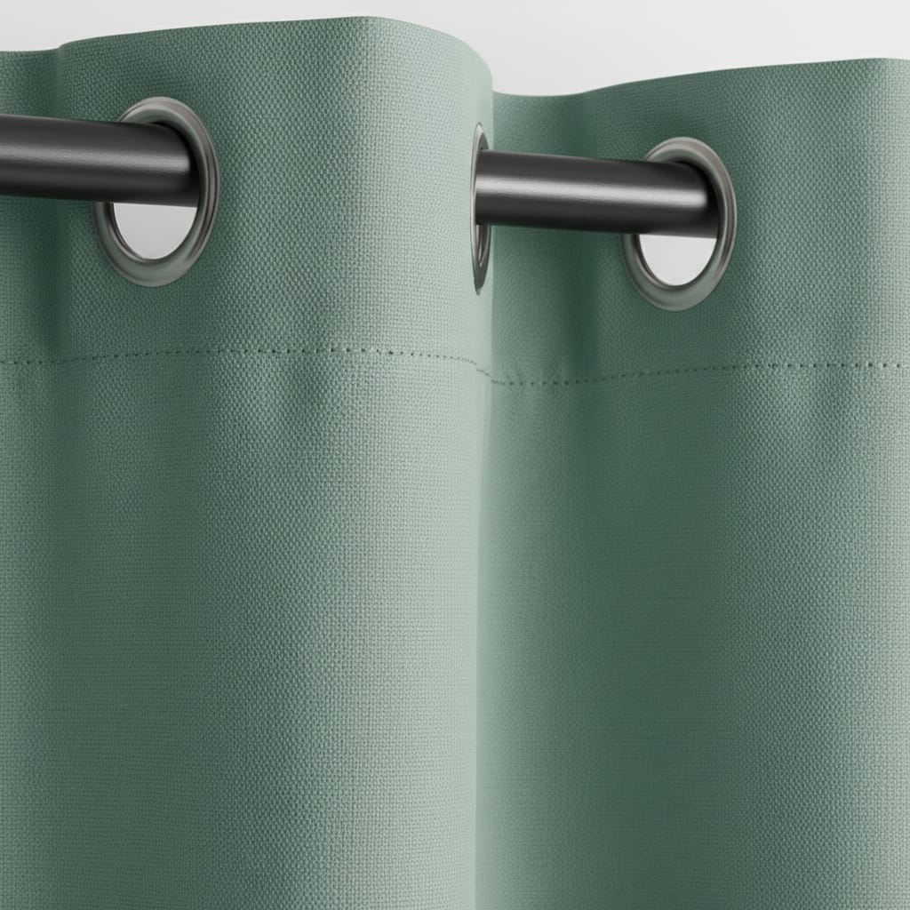 Draperie Blackout Verde Menta cu Inele Argintii 140x244 cm – Opacitate 90% 7