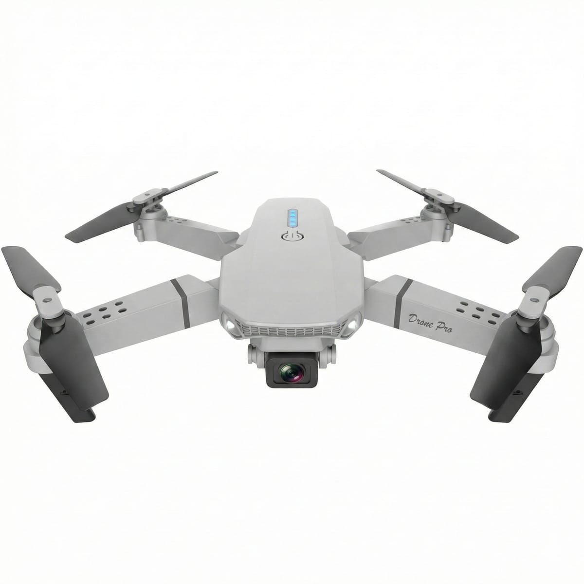 Drona profesională 4K HD Camera duala, WiFi, brate pliabile si transmisie live pe telefon, model E88 Pro, gri 1