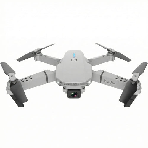 Drona profesională 4K HD Camera duala, WiFi, brate pliabile si transmisie live pe telefon, model E88 Pro, gri 1